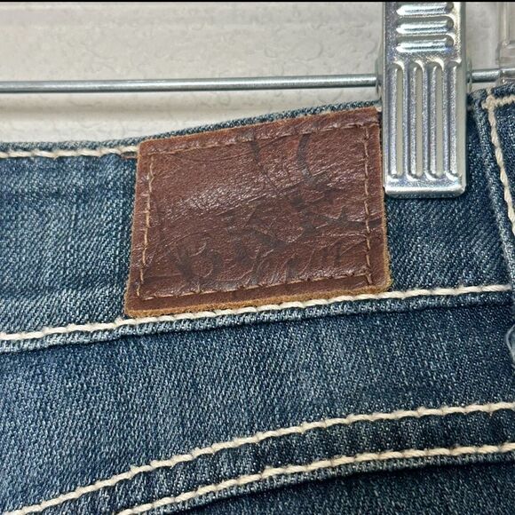 BKE Buckle Denim Capri Cropped Jeans Starlite Thick Stitch Women Sz 28 - Picture 9 of 11